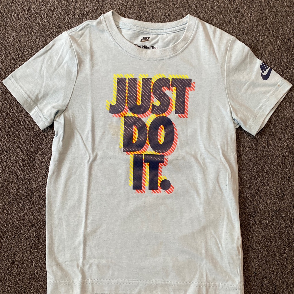 Nike Kids Light Gray Just Do It Tee
